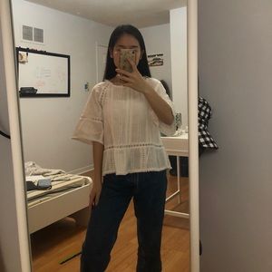 🔥 White bell sleeve top